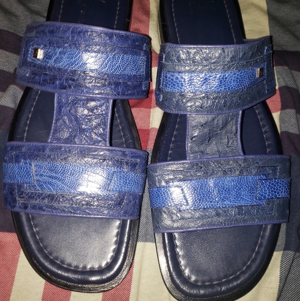 Mens Moreschi Sandals Leather Ostrich skin